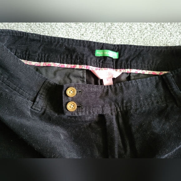 Lilly Pulitzer black corduroy trousers. Size 8 - Picture 2 of 2